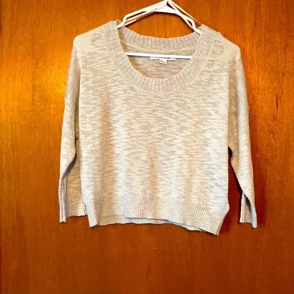 Cropped glittery sweater